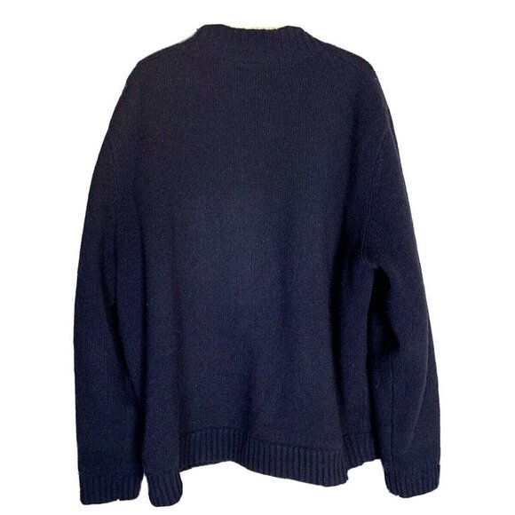 L.L. Bean Unisex Lambswool Full Zip Fleece Lined Sweater Jacket Sz - XXL - Picture 4 of 14